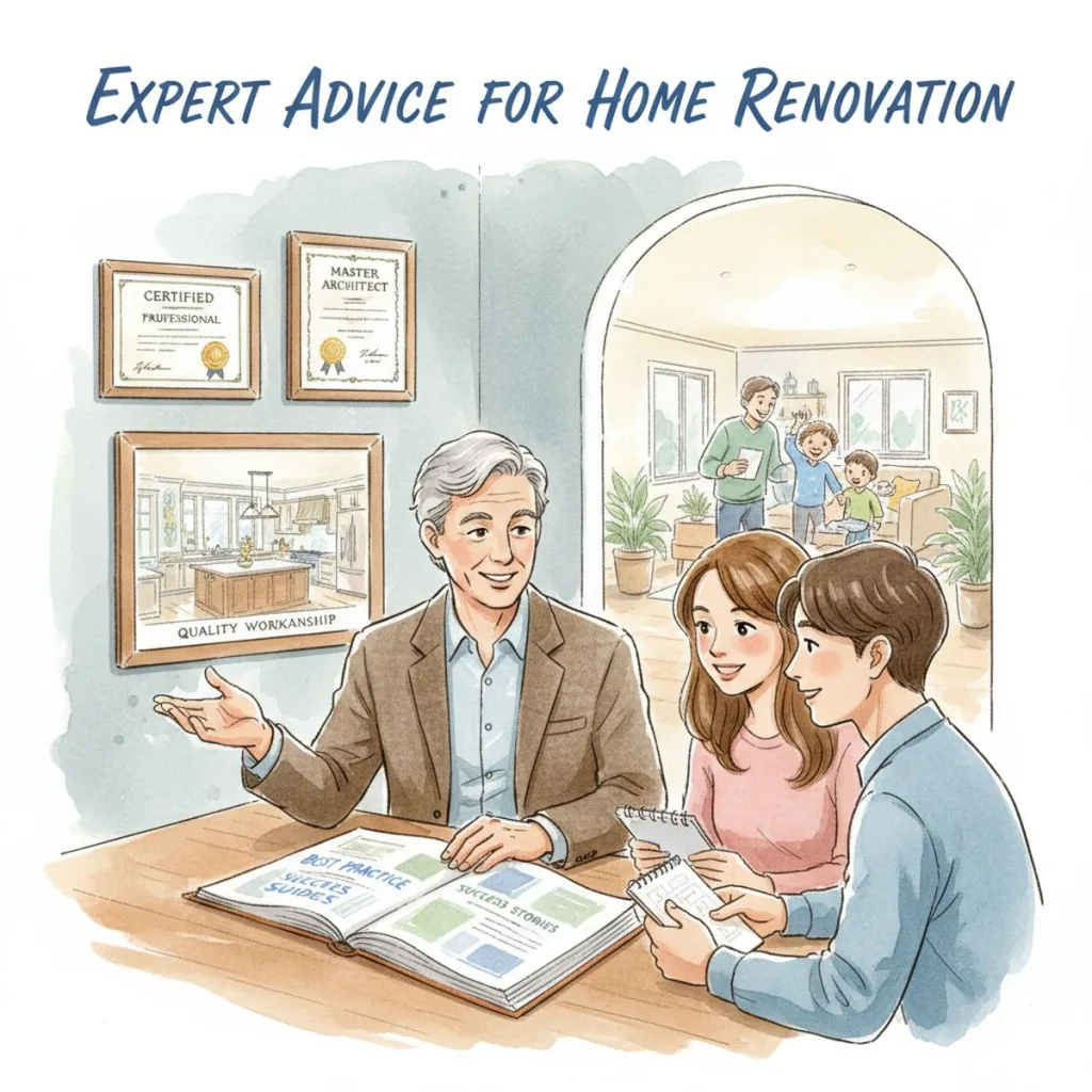 Acteurs et partenaires professionnels dans le processus de rénovation d'une demeure