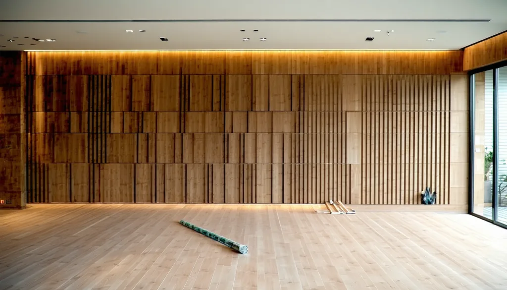 découvrez une méthode simple et efficace pour poser du parquet flottant sur un mur, apportant une touche design et chaleureuse à votre intérieur.