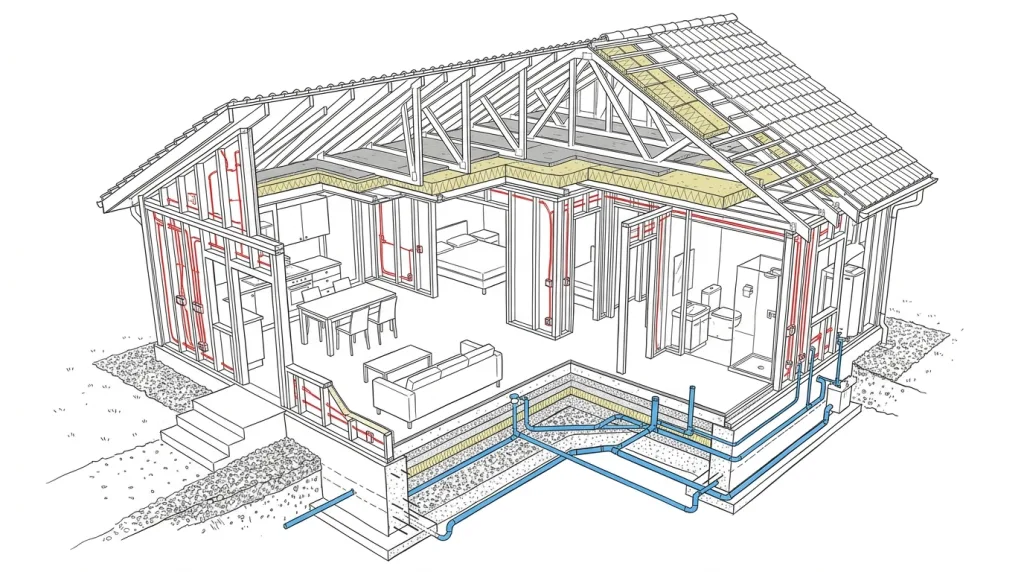 Représentation graphique de la rénovation de maison
