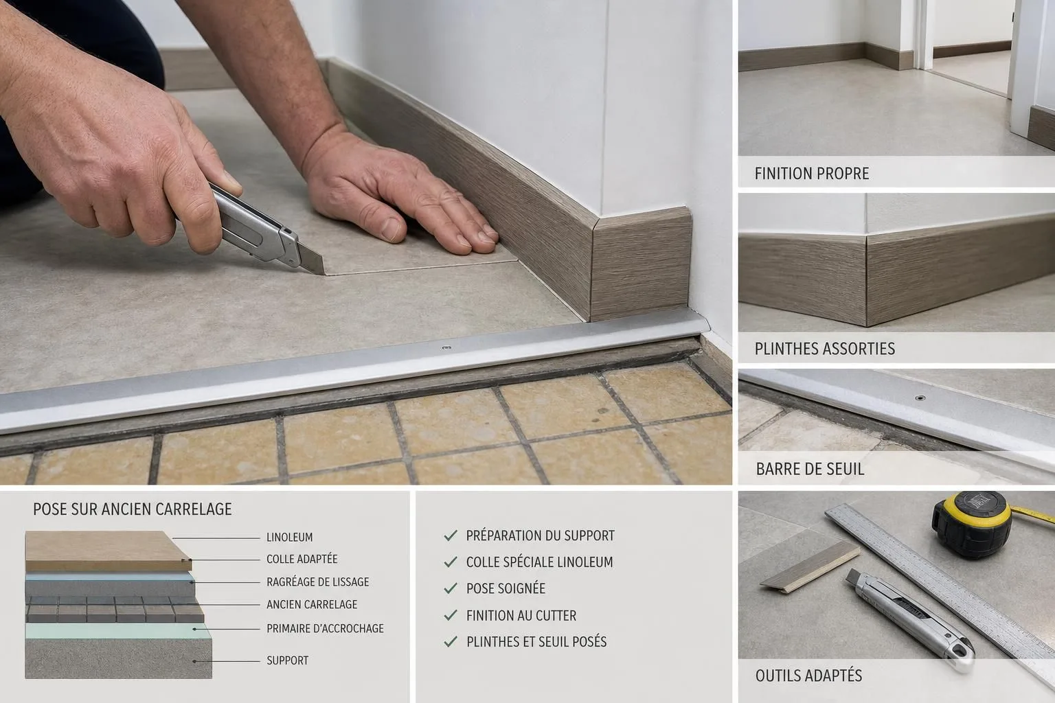 découvrez une méthode simple et efficace pour poser du linoléum sur du carrelage. suivez notre guide pas à pas pour un résultat durable et esthétique.
