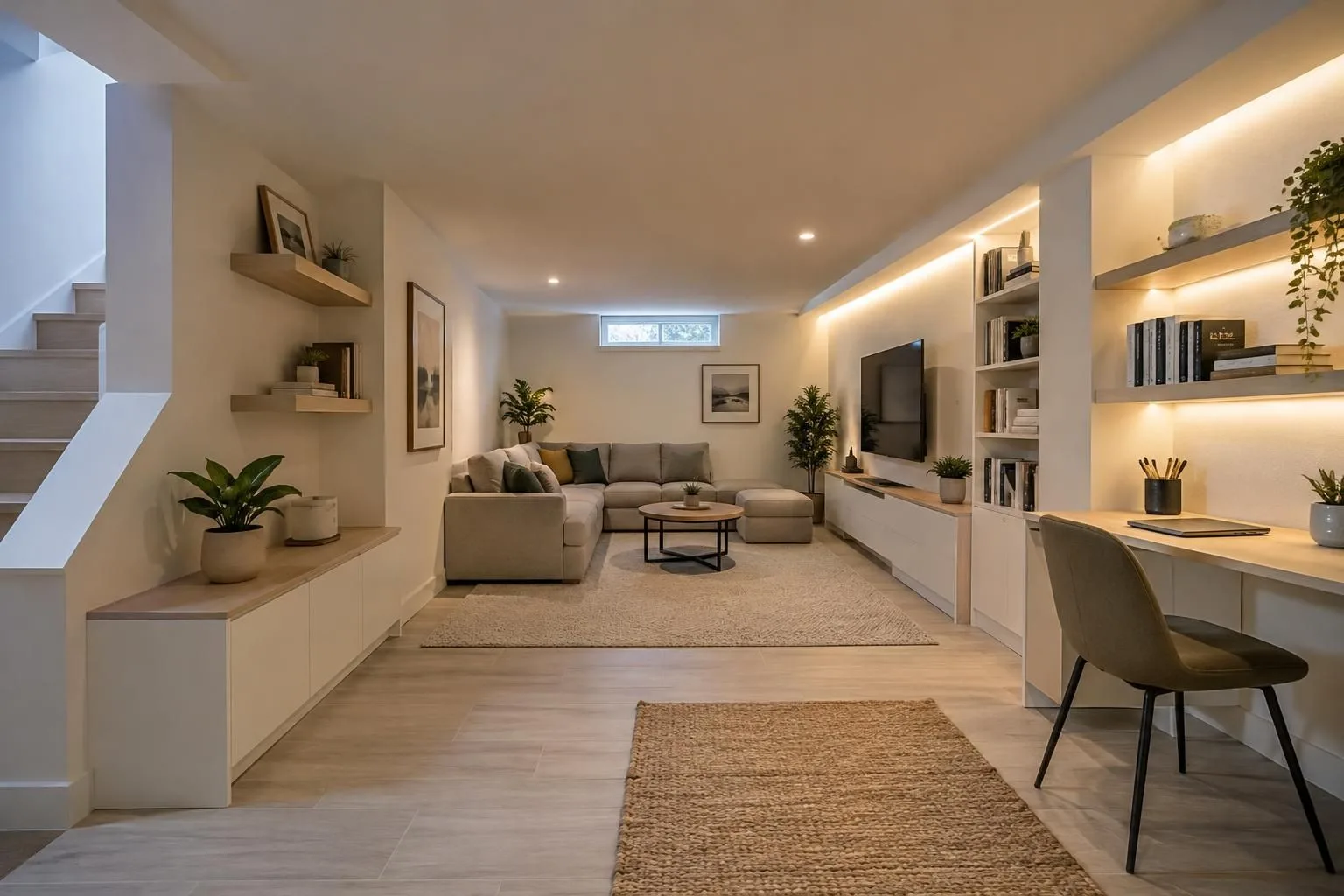 découvrez comment optimiser la hauteur sous plafond de votre sous-sol grâce à des astuces d’aménagement, de rangement et de décoration.